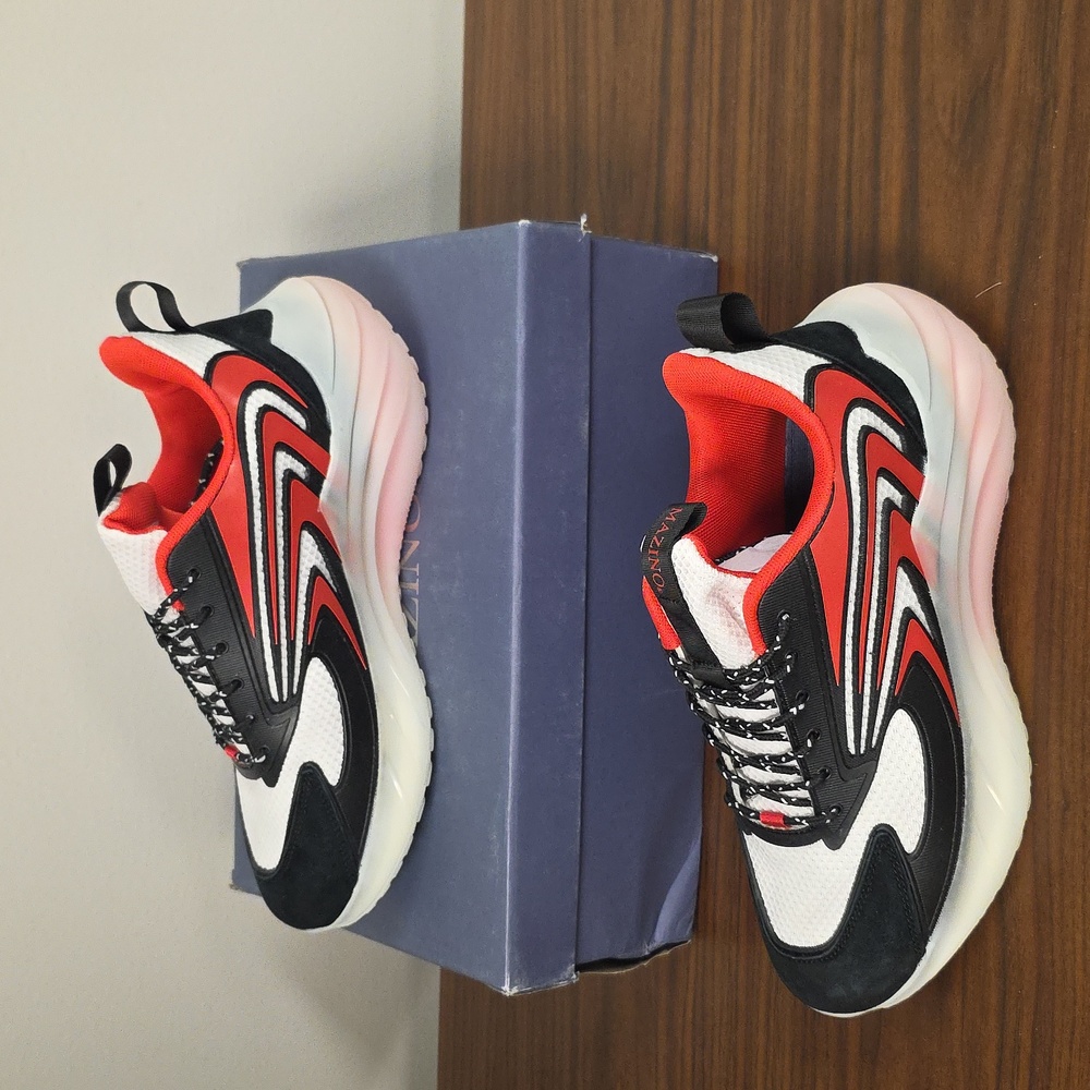 Mazino Krypton 005 Men's Size 9.5 Black/White/Red Men's Sneakers Brand New